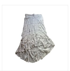 IZByer Elegant White Tiered Skirt